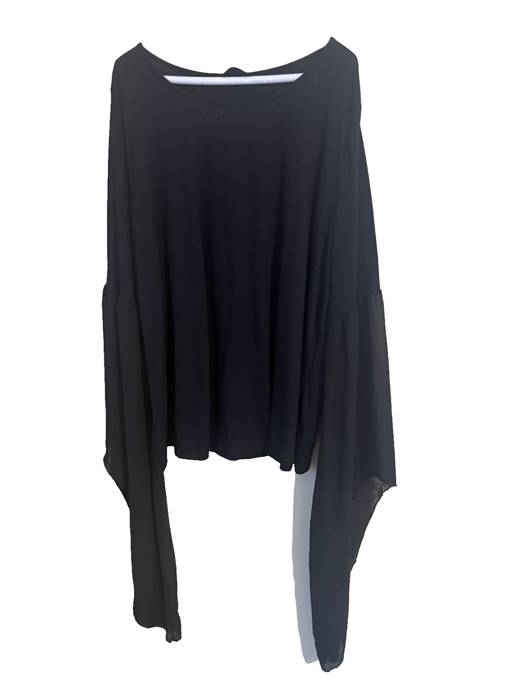 Bloomchic Black Bat Wing Blouse Size 18/20 Witchy Whimsigoth Goth Halloween